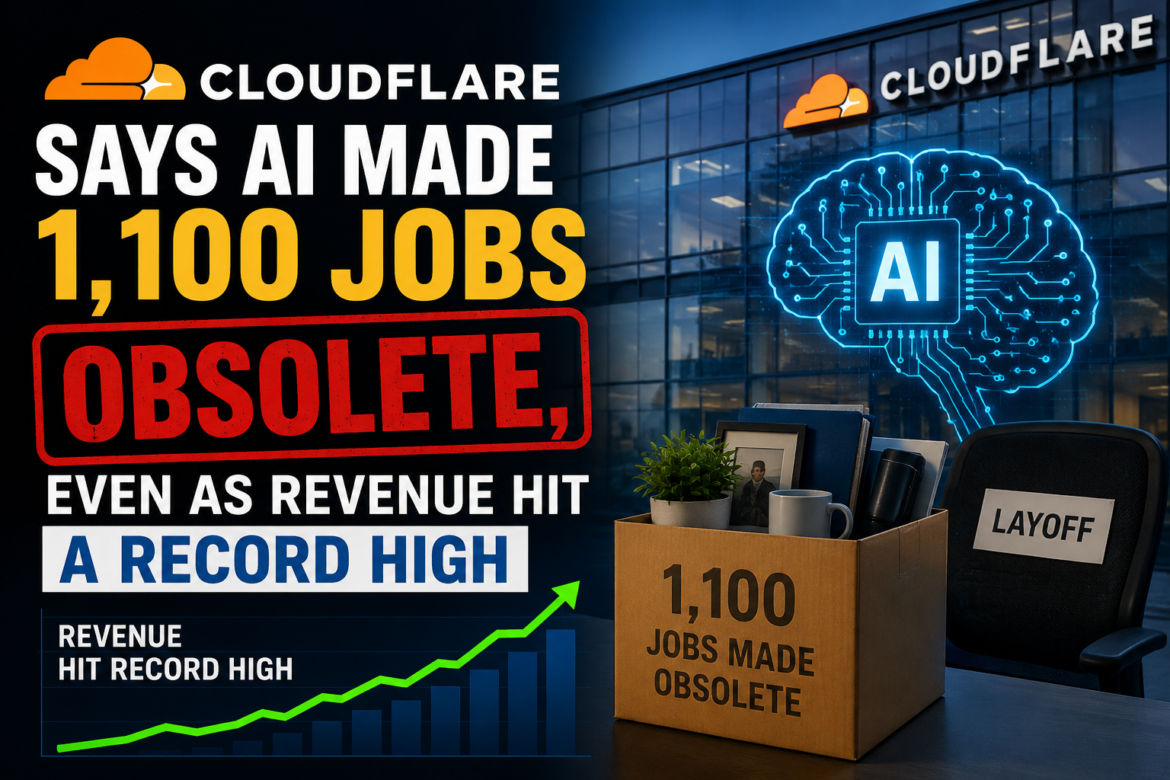 Cloudflare Says AI Made 1,100 Jobs Obsolete, Even as Revenue Hit a Record High